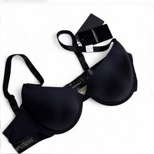 Emporio Armani Black Push Up Bra